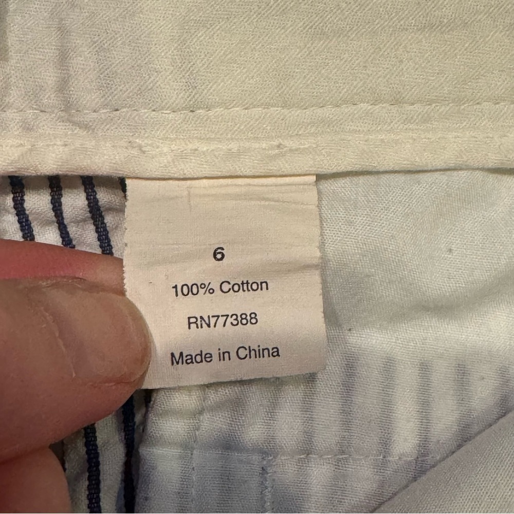 J Crew City Fit Seersucker Striped Flare Pants, Size 6 - Picture 4 of 16